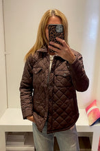 Load image into Gallery viewer, J. Society - Nylon Quilted Shirt Jacket - Chocolate Brown