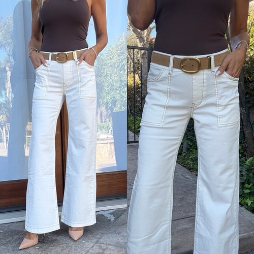 Flog - Christine Pants - Ivory Denim