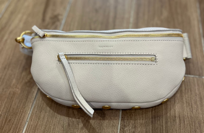 Hammitt - Charles Belt Bag - Calla Lily White - Brushed Gold Studs