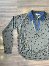 Load image into Gallery viewer, J Society - Denim Collar Bandana - Moss Green