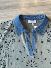 Load image into Gallery viewer, J Society - Denim Collar Bandana - Moss Green