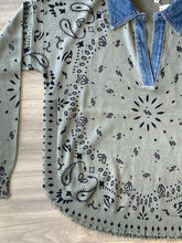Load image into Gallery viewer, J Society - Denim Collar Bandana - Moss Green