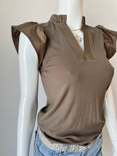 Load image into Gallery viewer, Melissa Nepton - Celine Sleveless Top -Dark Khaki