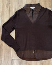 Load image into Gallery viewer, J Society -2Fer Washed Rayon Sweater - Coffee Bean