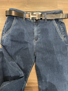 Vanzetti Belt - " H " Belt - Black Leather w Silver Buckle