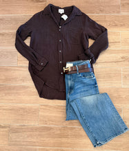 Load image into Gallery viewer, Felicite - Boyfriend Button Up Gauze - Bark