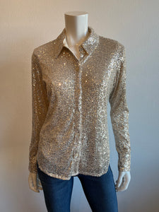 Sanctuary - Radiant Sequin Shirt - Champagne