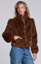 Load image into Gallery viewer, Chaser - Puff Sleeve Faux Fur Jacket - Chocolate