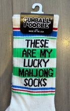 Load image into Gallery viewer, Gumball Poodle - Lucky Mahjong Socks - Green/White