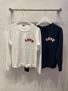 J Society LOVE Sweatshirt Sweater - White