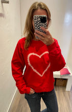 Load image into Gallery viewer, Electric &amp; Rose - Ronan Pullover Sweatshirt - Heart  Chili Red