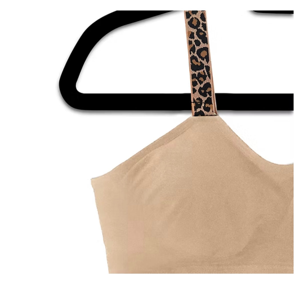 Strap-Its - Champagne Leopard on Nude Bra
