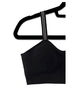 Strap-Its - Black Ruffle Attached on Black Bra