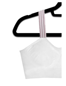 Strap-Its - Pink Love - Pink & White Ruffle (Attacthed to white bra)