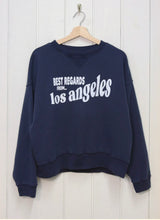 Load image into Gallery viewer, Best Regards - Los Angeles Postcard Sweatshirt - Weathered Navy