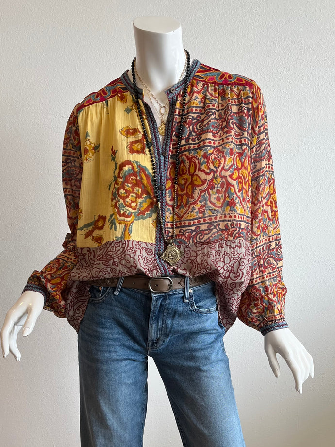Maison Hotel - Leandra Blouse - Patch Work Mullumbimby