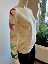 Load image into Gallery viewer, Six Fifty Star Sleeve Sweater White