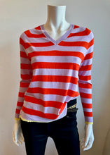 Load image into Gallery viewer, Zaket &amp; Plover - Stripe Vee Neck Sweater - Lilac