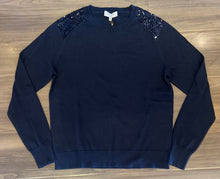 Load image into Gallery viewer, J Society - Sweater With Sequin Shoulder - Navy