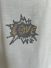 Load image into Gallery viewer, Label + Thread Graphic Ava Tee - Pop of Love , White