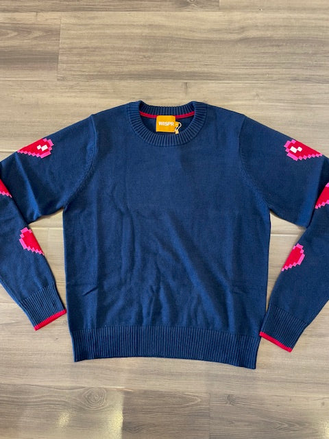 Wispr by Brodie - Heart Sleeve Crew - Hello Sailor (Navy)