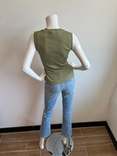 Load image into Gallery viewer, Sanctuary- Ribbed Ruched Tank- Sage