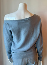 Load image into Gallery viewer, Minnie Rose - Cotton Cashmere Off Shoulder Top - Fresco Blue