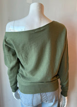 Load image into Gallery viewer, Minnie Rose -  Cotton Cashmere Off Shoulder Top - Garden