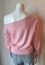 Load image into Gallery viewer, Minnie Rose - Cotton Cashmere Off Shoulder Top - Pink Pearl