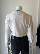 Load image into Gallery viewer, Minnie Rose - Long Sleeve Henley Polo - White