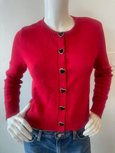 Load image into Gallery viewer, J Society - Heart Button Cardi - Red