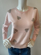 Load image into Gallery viewer, J Society - Glitter Heart Sweater - Ballet