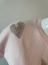 Load image into Gallery viewer, J Society - Glitter Heart Sweater - Ballet