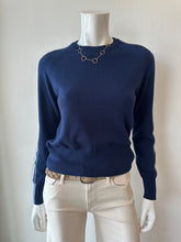 Load image into Gallery viewer, Wispr by Brodie - Geo Sleeve Crew - Navy