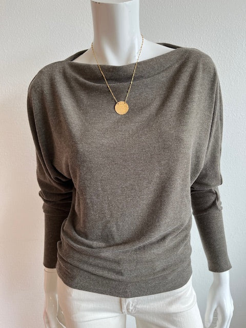 Velvet- Selmy Long Sleeve Dolman Top- Caper