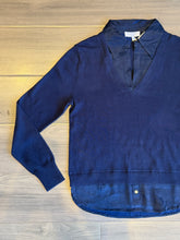 Load image into Gallery viewer, J Society -2Fer Washed Rayon Sweater - Navy