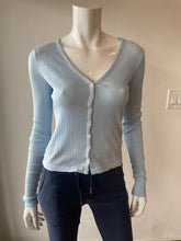 Load image into Gallery viewer, Velvet - Drew Long Sleeve Button Up Cardi Top - Willow (Light blue)