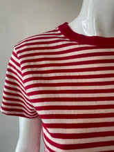 Load image into Gallery viewer, Velvet - Tash Short Sleeve Tee Shirt - Red (stripe)