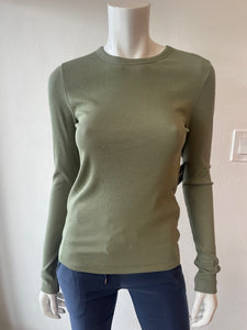 Velvet - Camino L/S Crew Top - Army (green)