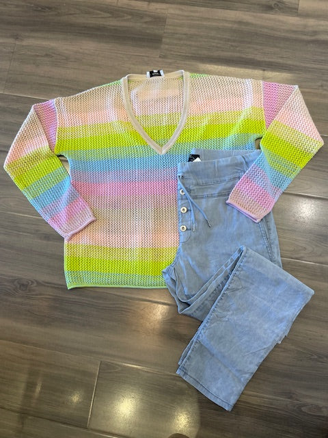 J Society Rainbow Sweater - Multi