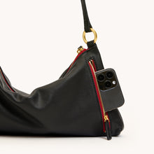 Load image into Gallery viewer, Hammitt- Kyle Medium- Black/Brushed Gold/Red Zipper