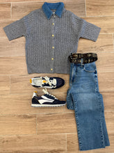 Load image into Gallery viewer, Velvet Heart - Rosie S/S Cable Knit Sweater - Heather