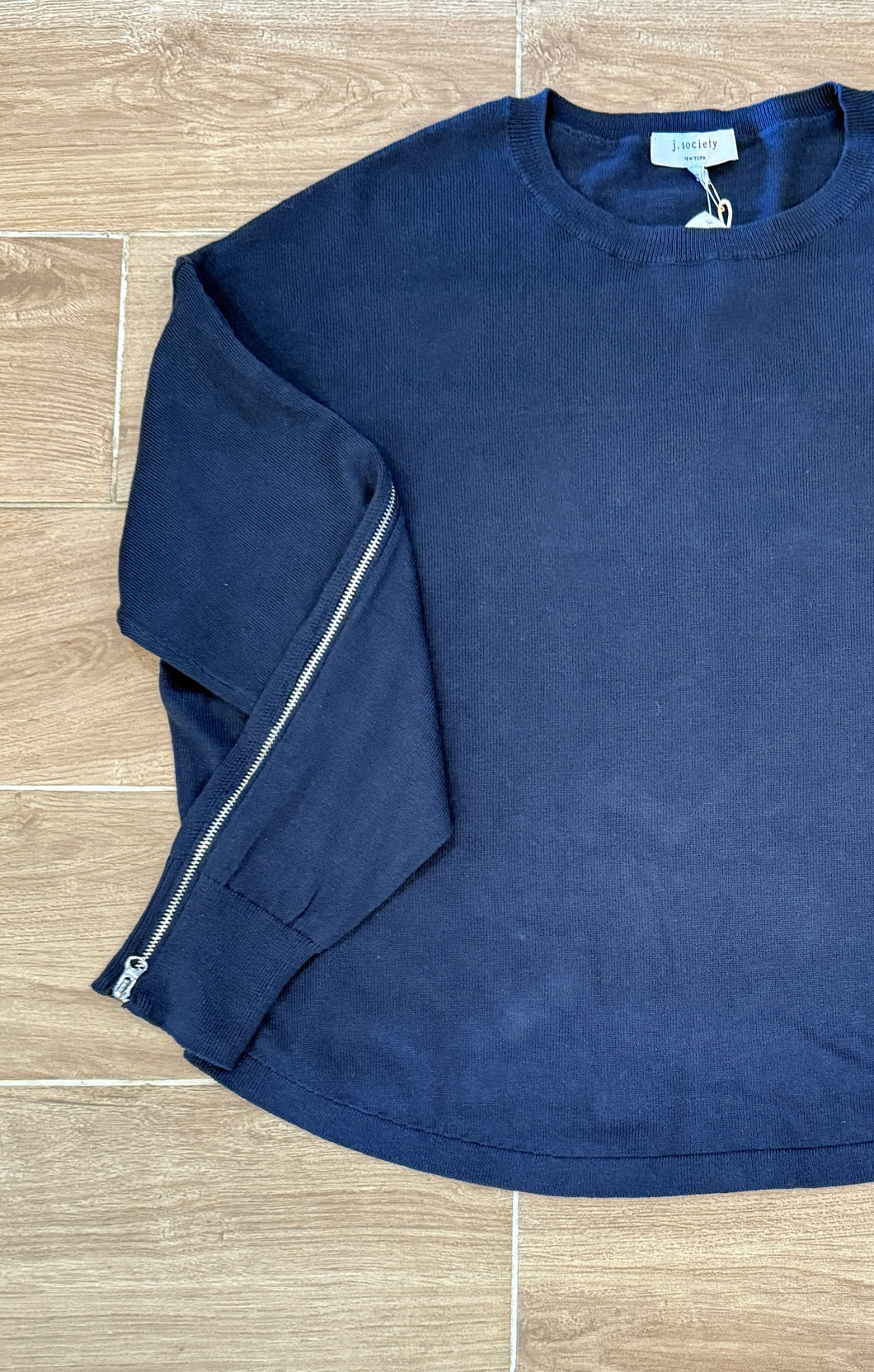 J Society - Zip Sleeve Crew - Navy