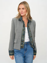 Load image into Gallery viewer, Six Fifty - Clarissa Mixed Media Jacket - Charcoal