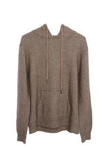 Load image into Gallery viewer, Romi Basha - Rhinestone Cashmere Hoodie - Mocha