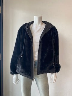 Dylan - Reversible Zip Jacket Fur Love - Twill Black