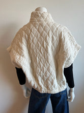 Load image into Gallery viewer, Suzy D - Charleston Quilted Short Sleeve Bomber Jacket - Cream