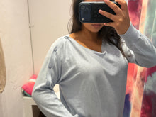 Load image into Gallery viewer, Zaket and Plover - Button Boat Neck - Sky Blue