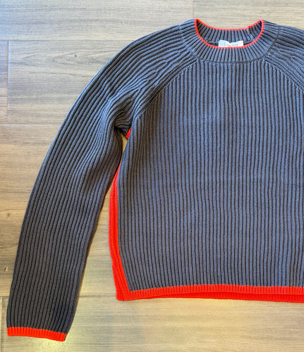 J. Society - Color Trimmed Shaker Crew - Shadow/ Orange