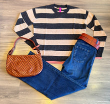 Load image into Gallery viewer, Zaket &amp; Plover - Multi Stripe Sweater - Charcoal